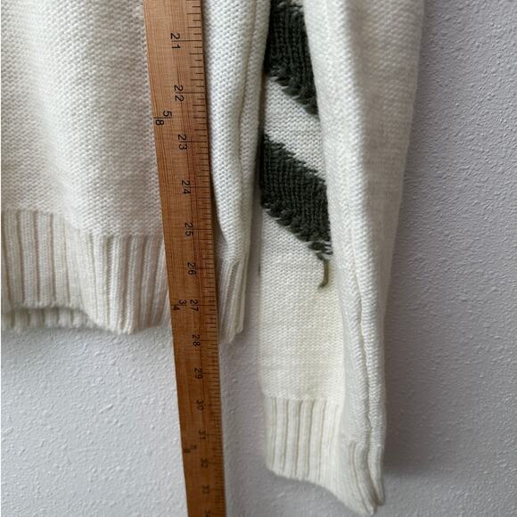 Off-White Reverse Arrow Diag Knit Crew Sweater White / Green - Picture 16 of 16
